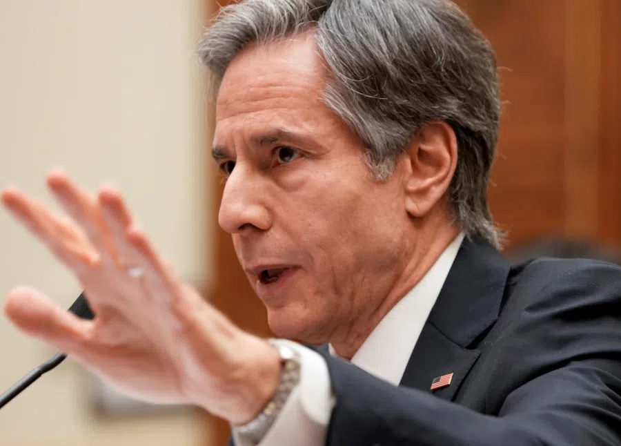 US Secretary of State Antony Blinken testifies before the House Committee on Foreign Affairs on the Biden administration's priorities for US foreign policy on Capitol Hill in Washington, DC, US, 10 March 2021. (Ken Cedeno/Pool via Reuters)