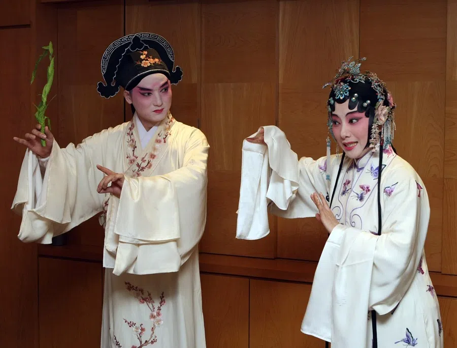 A scene from Pai Hsien-yung's youth edition of The Peony Pavilion as performed in Esplanade, Singapore, in May 2009. (SPH)