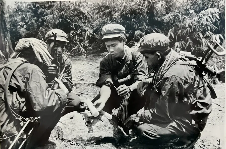 Khmer Rouge guerrillas along the Thai-Burmese border, 1978.