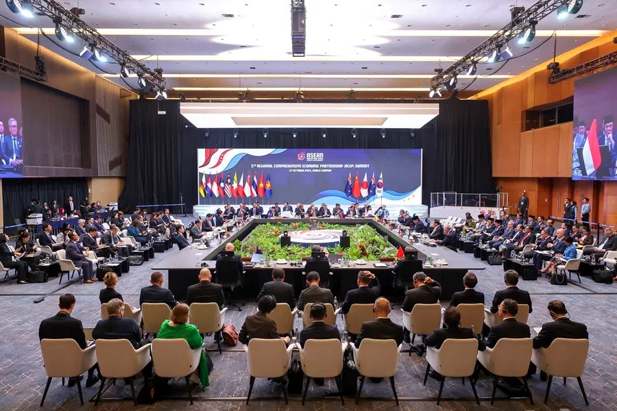 Malaysia’s Prime Minister Anwar Ibrahim chairs the 5th Regional Comprehensive Economic Partnership (RCEP) Summit in conjunction with the 47th ASEAN Summit and Related Summits at the Kuala Lumpur Convention Centre (KLCC), on 27 October 2025.