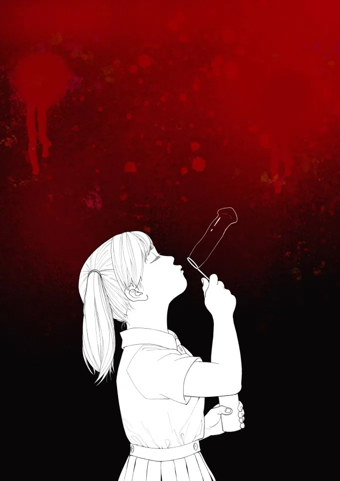 An illustration by a netizen. The caption reads: "How many Li Xingxings are there in the world?" Li Xingxing is the pseudonym of the teenage girl in the case. (@超高校级的高等游民/Weibo)