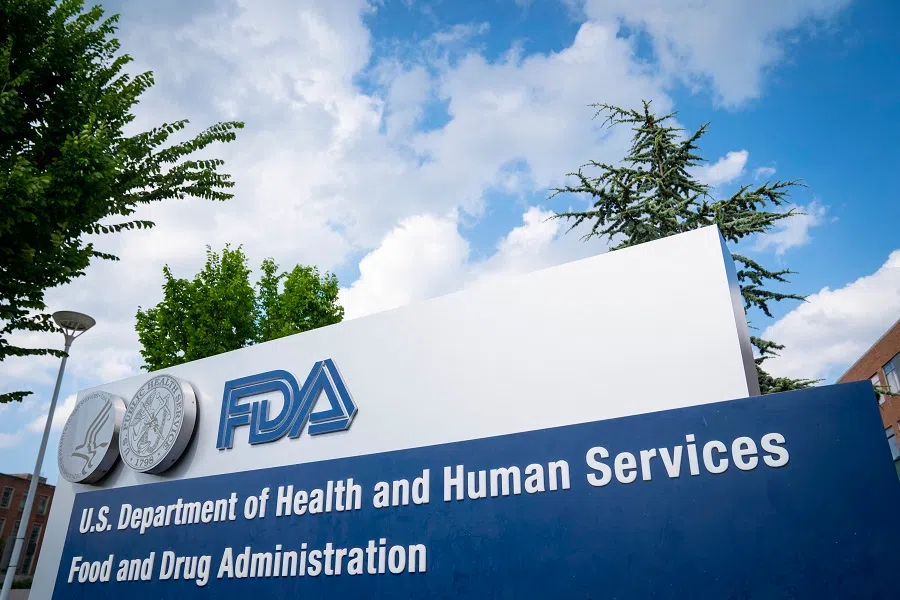 A sign for the Food And Drug Administration is seen outside of the headquarters on 20 July 2020 in White Oak, Maryland, US. (Sarah Silbiger/Getty Images North America/AFP)
