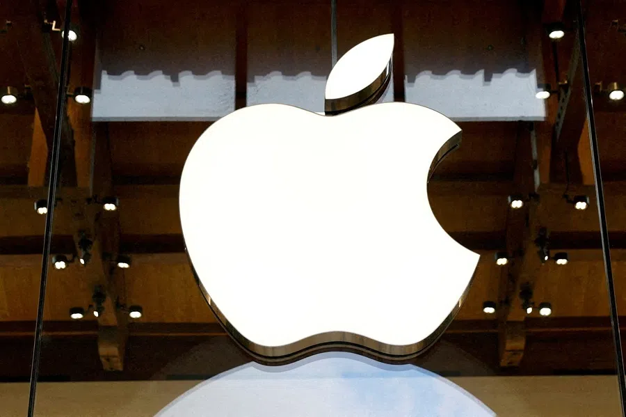 View of an Apple logo at an Apple store in Paris, France, 23 April 2025.