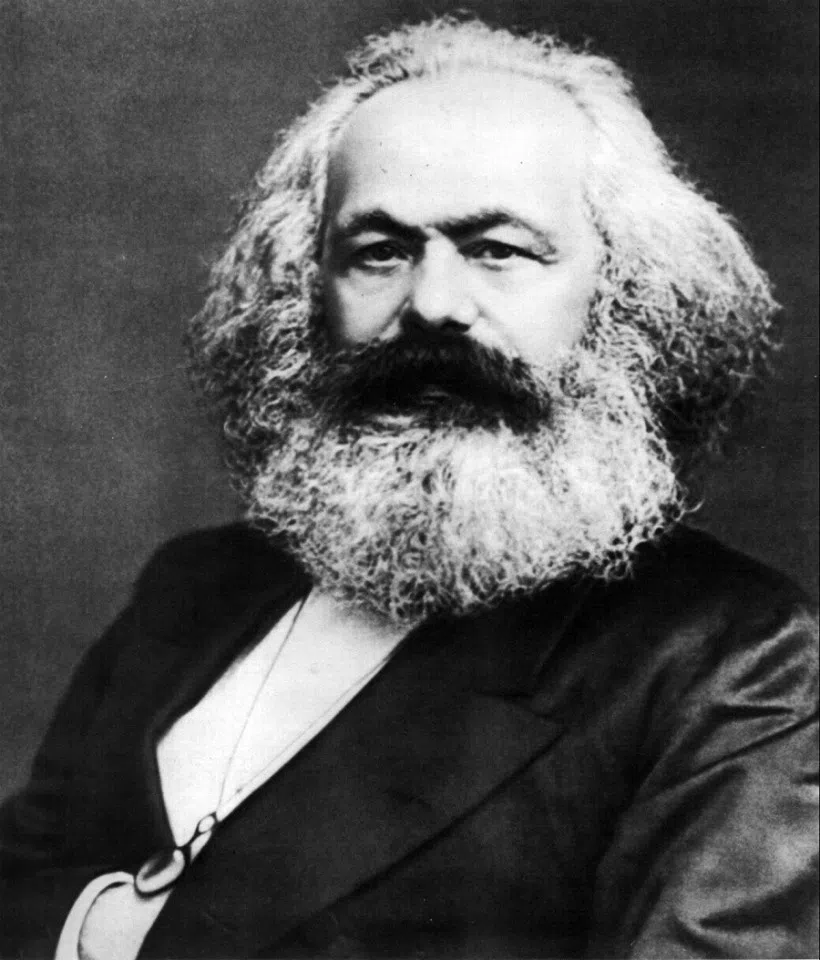 A portrait of Karl Marx, 1875. (Wikimedia)