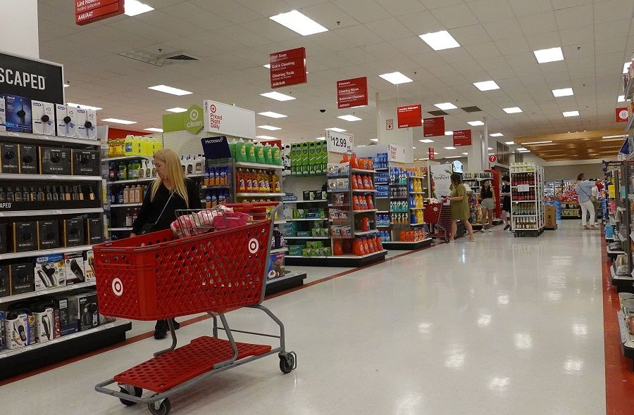 People visit a Target store on 18 May 2022 in Miami, Florida, US. (Joe Raedle/Getty Images/AFP)