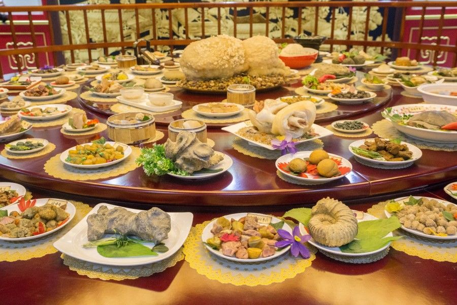 A modern version of the Manchu-Han Imperial Feast. (Social media/NetEase Hao)