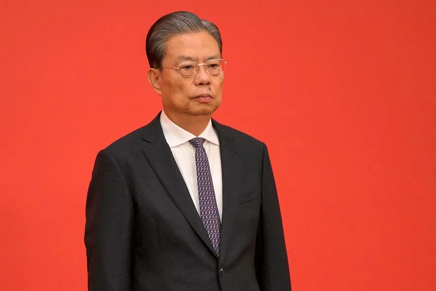 Zhao Leji at the Great Hall of the People in Beijing on 23 October 2022.  (Wang Zhao/AFP)