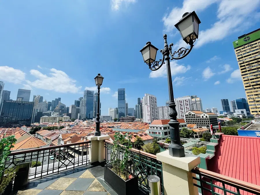 A view of the fixtures on the balcony that are also original. (Photo: Grace Chong)