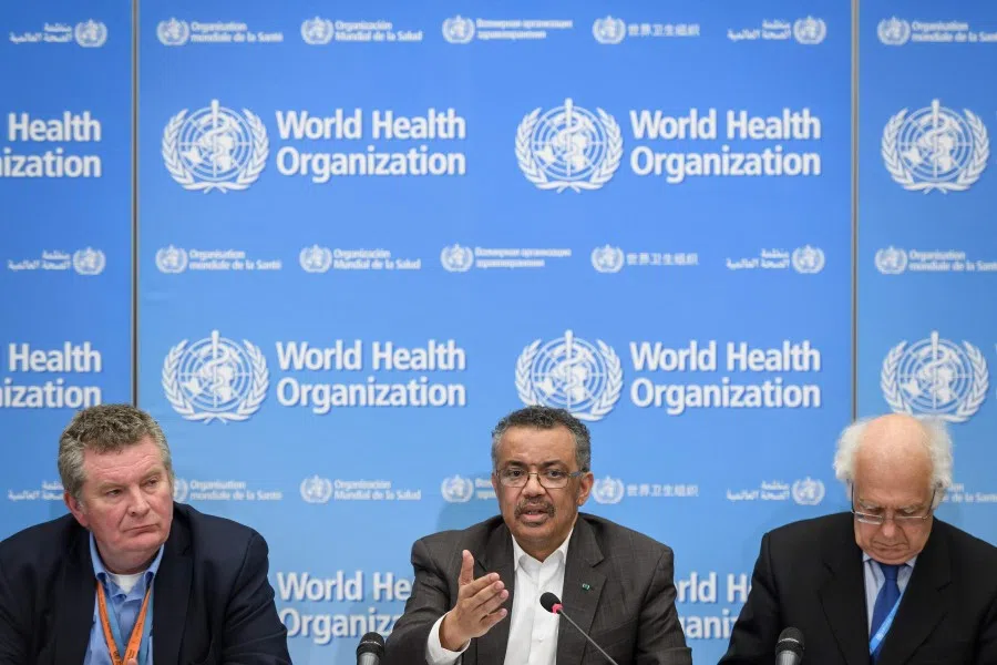 The WHO declared an international emergency over Covid-19, 30 January 2020. (Fabrice Coffrini/AFP)