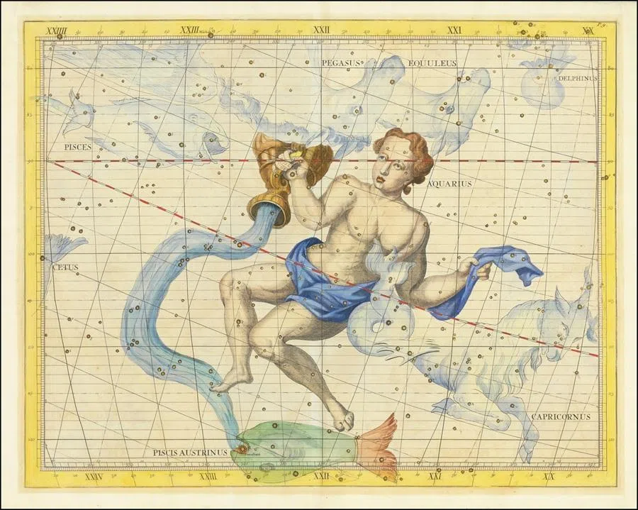 John Flamsteed, Aquarius, London, 1728. (Wikimedia)