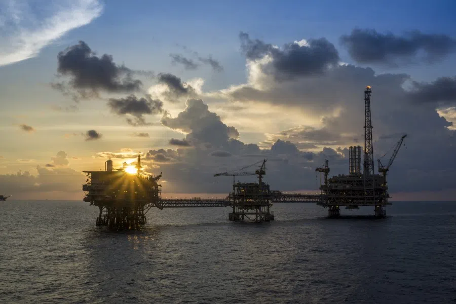 An oil rig in the South China Sea off Malaysia. Oil is one of Malaysia's key products. (iStock)