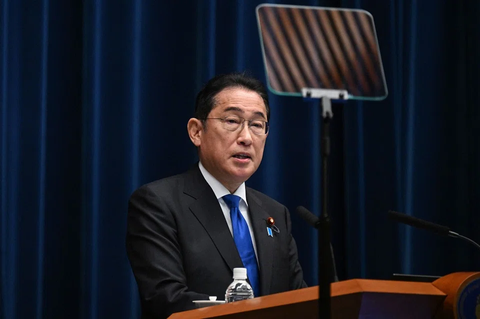 Japan’s Prime Minister Fumio Kishida speaks during a press conference at the prime minister’s office in Tokyo on 14 August 2024. Kishida confirmed that he will not seek re-election as head of his party, meaning the end of his premiership. (Philip Fong/AFP)