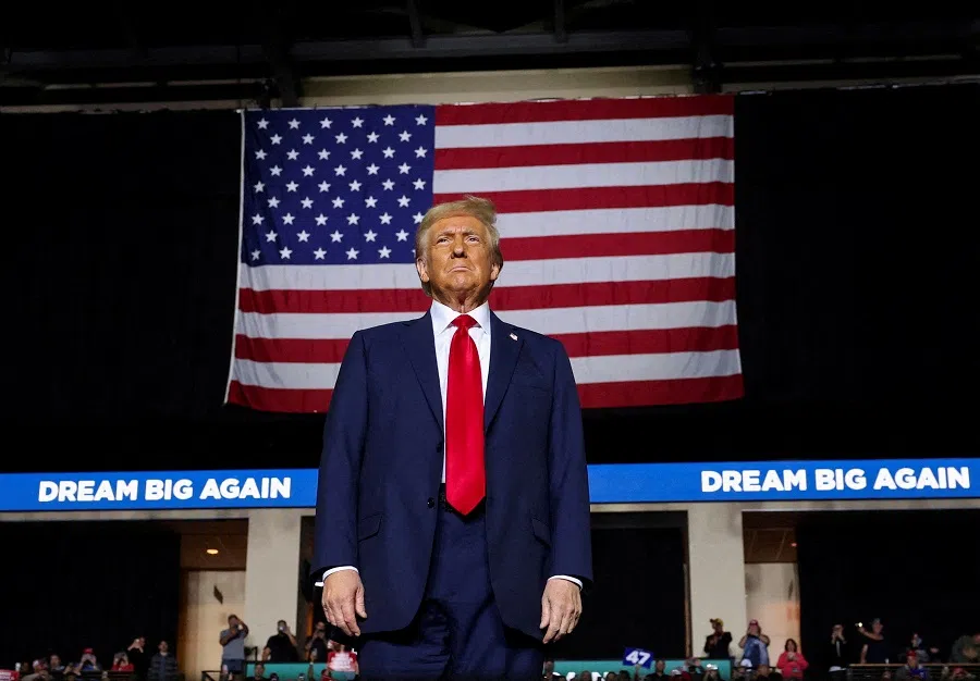 President-elect Donald Trump attends a campaign event, in Allentown, Pennsylvania, US, 29 October 2024. (Brendan McDermid/Reuters)