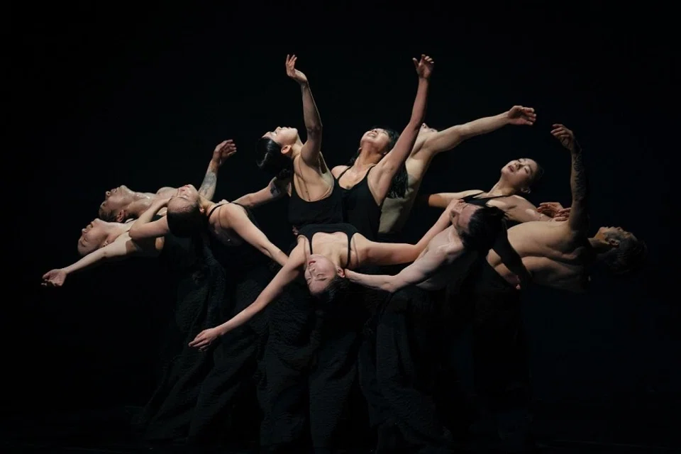 Synchronised motion is an important part of In Satie: The Rite of Spring, with dancers frequently displaying a remarkable, organic cohesion.