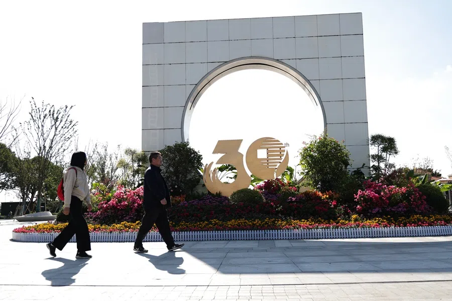 Shot of the 30th anniversary of the China-Singapore Suzhou Industrial Park landscape installation in Suzhou, China, 23 November 2024. (SPH Media)