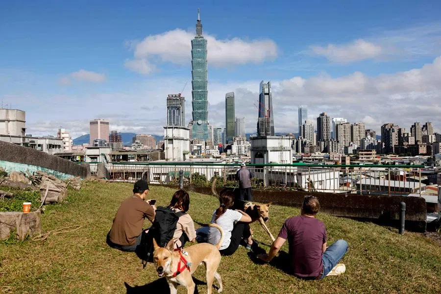A shot of the Taipei 101 Skyscraper in the distance in Taipei, Taiwan, on 25 January 2026.