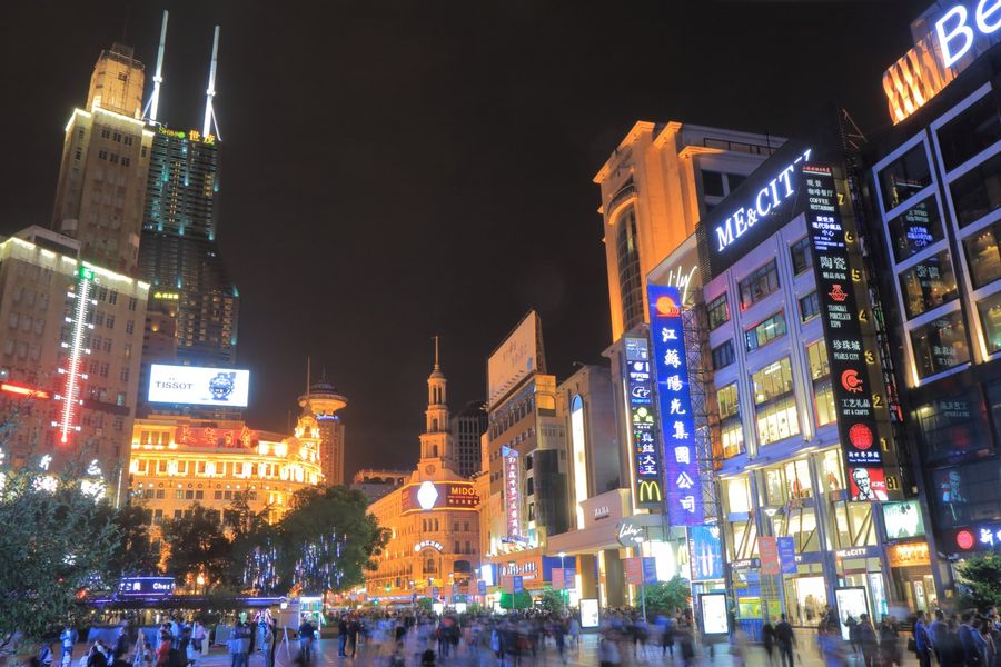 The Nanjing Road shopping street in Shanghai, China. (iStock)