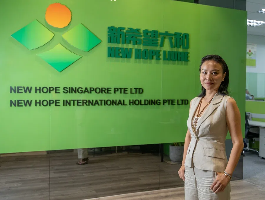 Liu Chang, chair of New Hope Liuhe, at the company’s Singapore headquarters.