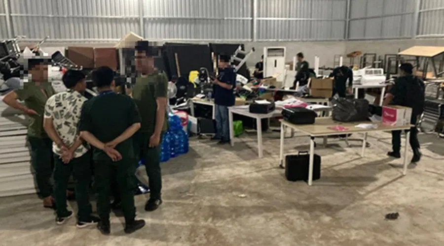A joint operation by Singapore and Cambodian police disrupted a scam syndicate running out of Phnom Penh. (Singapore Police Force)