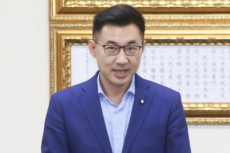 Johnny Chiang, newly elected chairman of Taiwan's main opposition Kuomintang (KMT), speaks after winning the KMT's chairman elections in Taipei, 7 March 2020. (Handout/CNA/AFP)