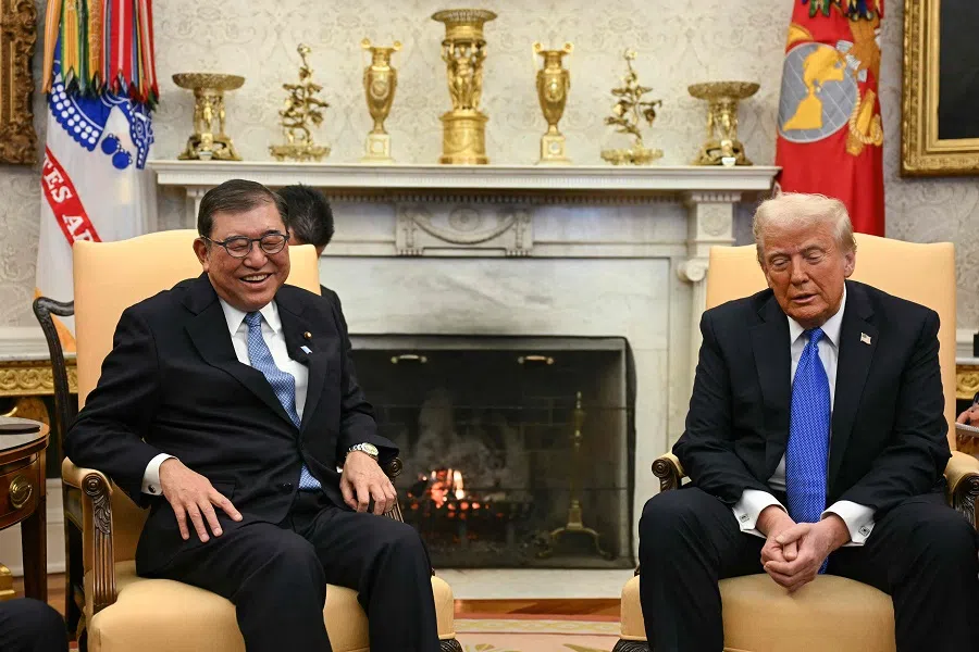 US President Donald Trump meets with Japanese Prime Minister Shigeru Ishiba in the Oval Office of the White House in Washington, DC, on 7 February 2025. (Jim Watson/AFP)