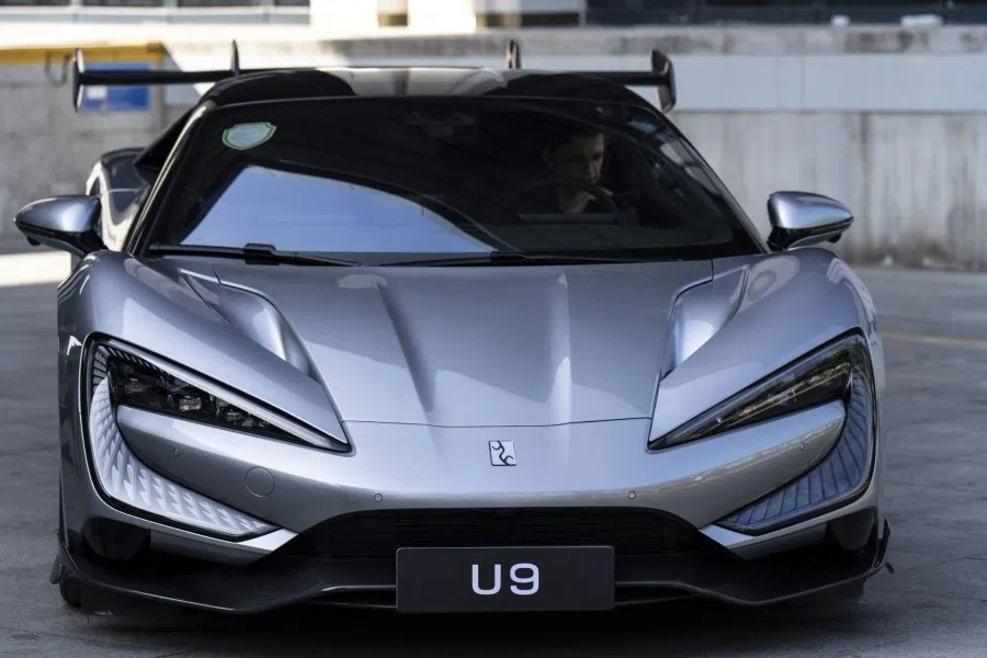 A BYD Co. Yangwang U9 electric vehicle in Shenzhen, China, on 16 January 2024. (Qilai Shen/Bloomberg)