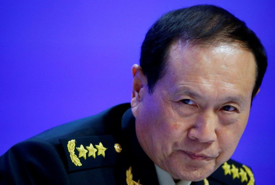 Chinese Defense Minister Wei Fenghe attends the IISS Shangri-la Dialogue in Singapore, 2 June 2019. (Feline Lim/Reuters)