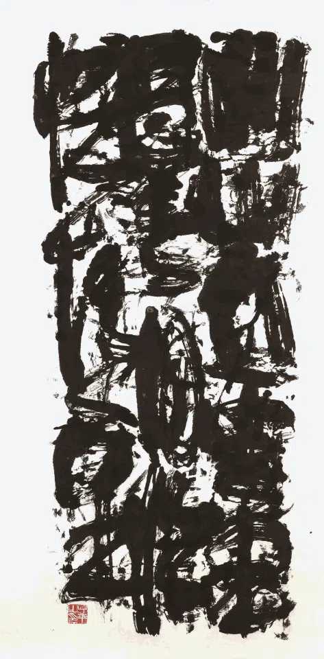 Lim Tze Peng, Calligraphy No. 5, Ink on paper, 2008. One of the artist's own favourite pieces.