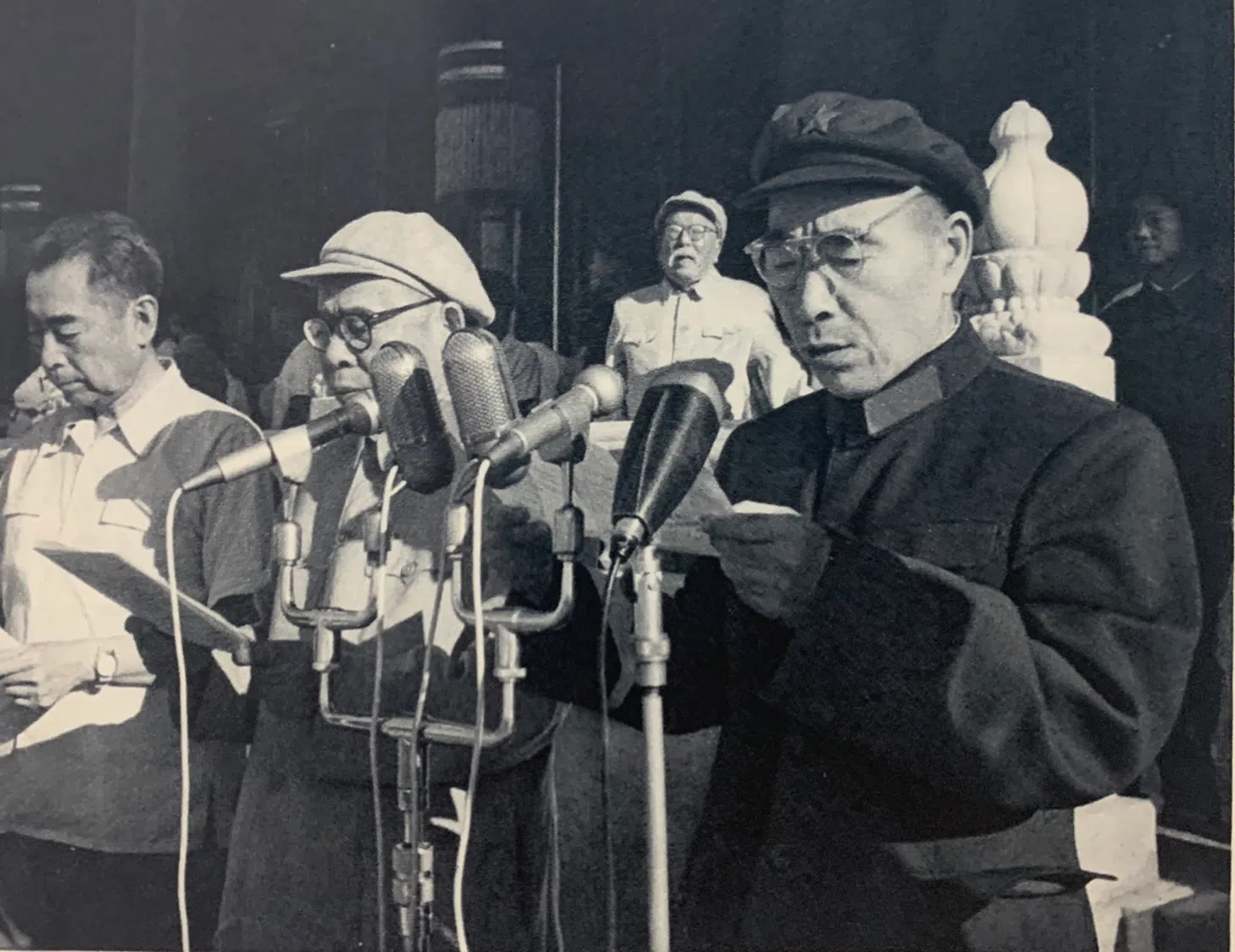 Lin Biao announcing what the Cultural Revolution was about in Tiananmen Square, 1966.