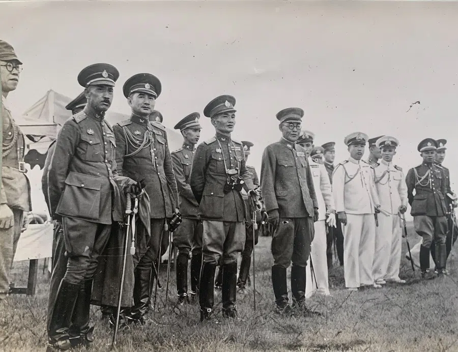 In 1943, a Thai general visited Japan to observe Japanese military exercises. During the Second World War, Thailand was forced to cooperate with Japanese aggression. (Photo provided by Hsu Chung-mao)