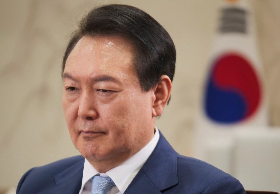 South Korean President Yoon Suk-yeol attends an interview with Reuters in Seoul, South Korea, 28 November 2022. (Daewoung Kim/Reuters)