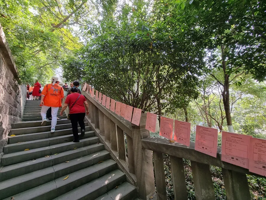 China's Chongqing matchmaking corner has been relocated from Hongyadong to People's Park, and a large group of parents flock to find a spouse for their children every weekend. Beside the stone steps of the People's Park, there are many advertisements for singles seeking marriage, which are paid for by the parents of young men and women, and list the requirements for choosing a spouse, such as height, weight, working income and education level. (SPH/Edwin Ong)