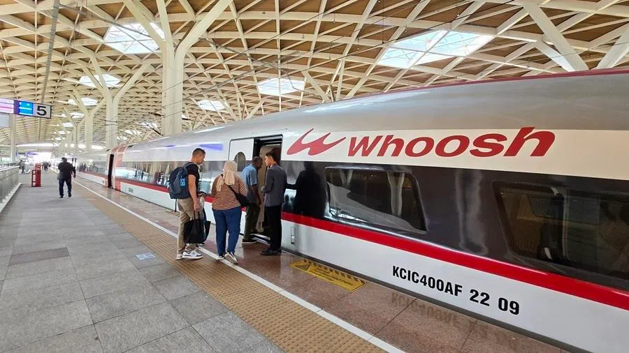 Commuters taking the Whoosh train on 30 July 2025. Launched in October 2023, Indonesia’s — and South-east Asia’s — first high-speed rail service Whoosh is bleeding money due to a combination of massive construction debt, low passenger numbers and high operating costs. Its remote station locations and weak feeder links have also made it less attractive to daily commuters.
