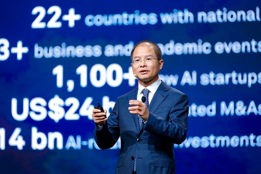 Huawei rotating and acting Chairman Eric Xu said, "The Chinese government will not just stand by while Huawei is slaughtered on the chopping board." (Huawei)