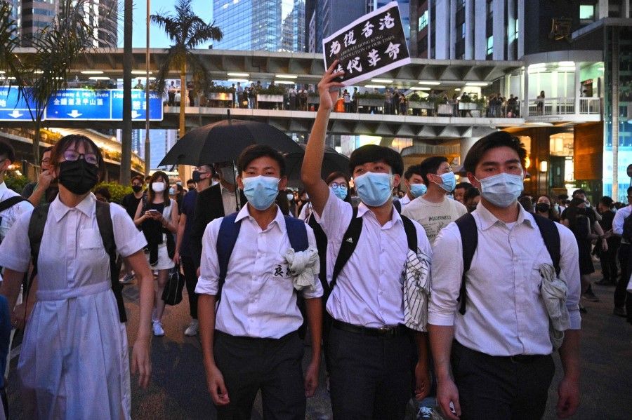 Students are playing a big role in the Hong Kong protests. (Philip Fong/AFP)