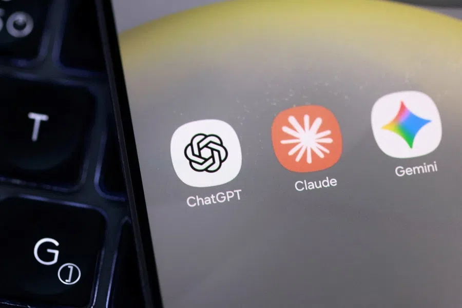 ChatGPT, Claude, and Gemini app icons in this illustration taken 5 June 2026.