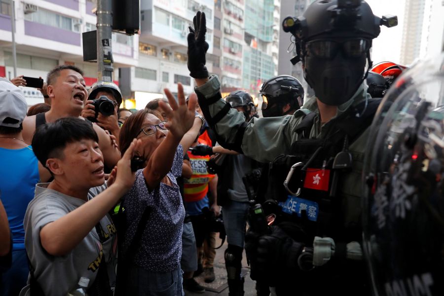 Officials have been indecisive in their bid to put the brakes on the protests, while the protestors are steeped in foolish acts that accelerate Hong Kong's destruction. (REUTERS/Susana Vera)