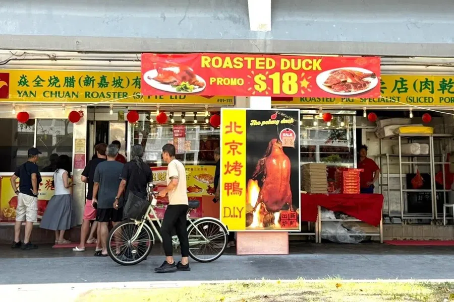 Yan Quan Roasters’ Ubi wholesale outlet produces fresh roast ducks every hour. (Photo provided by Yan Quan Roasters)
