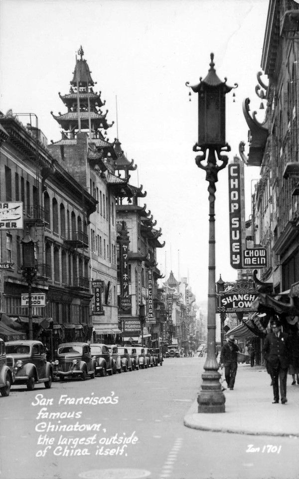 Chinatown in San Francisco, the largest Chinese community outside of China, 1910s.