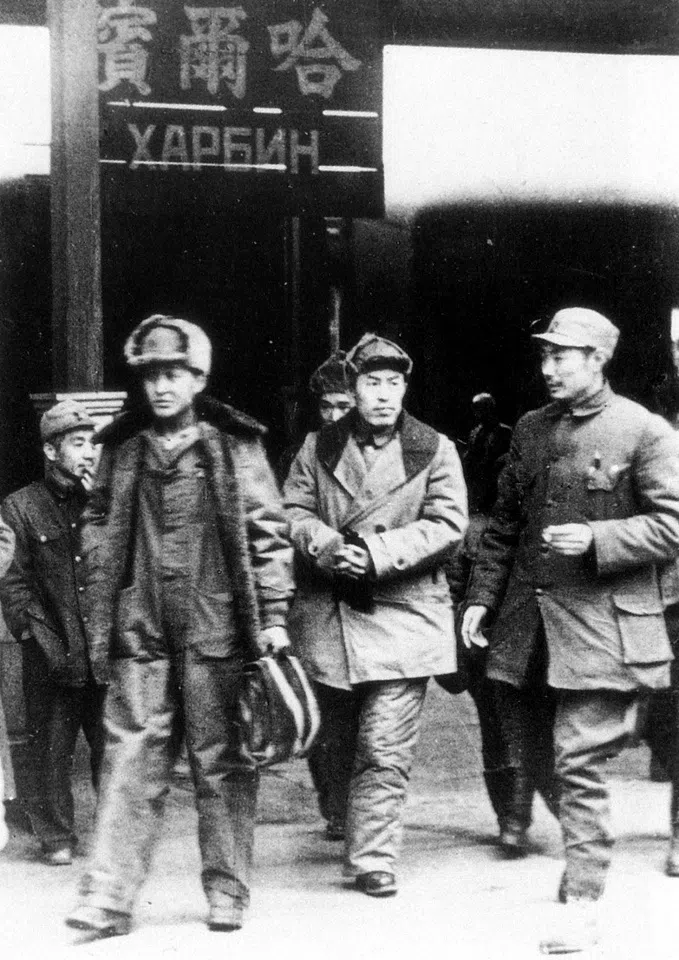 KMT generals who failed in battle were captured and sent to Harbin by the Communist forces, late 1948.