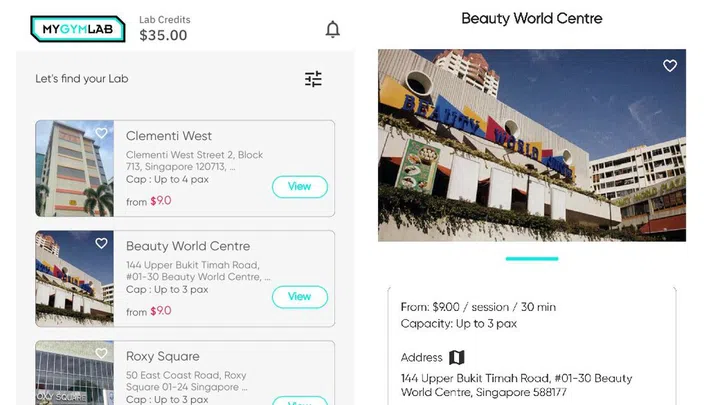 You can book your session ad hoc via the MyGymLab mobile app
