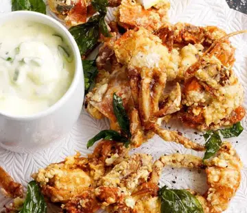 Soft Shell Crab With Green Onion Aioli