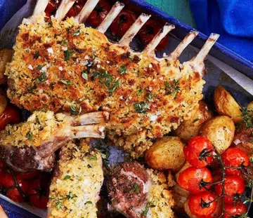 Lamb Rack With Sourdough, Lemon & Herb Crust