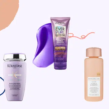 Purple shampoo blonde hair asian hair