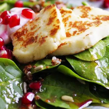 Quinoa Salad With Haloumi & Pomegranate