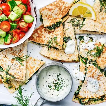 Spanakopita Quesadillas