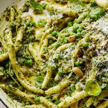 Warm Green Pea Pasta