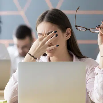 Eye strain working from home