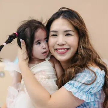 Singaporean mum Chantal Choo and her daughter Camila, who has a rare genetic condition