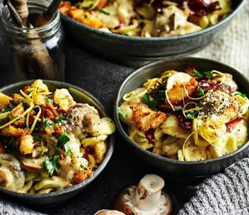 Mushroom Orecchiette With Gremolata Crumbs